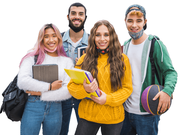 Estudantes de pós-graduação, ilustração publicada na página inicial